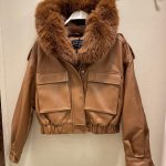 veste cuir avec fourrure